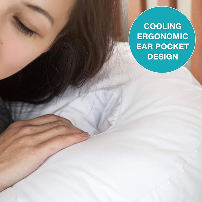 DMI U-Shaped Side Sleeping Pillows For Neck And Shoulder Pain |Side Sleeper Neck Pillow & Pregnancy Pillow Side Sleeper With Ear Hole | Back, Hip, & Sciatica Relief(30"x20"x6")