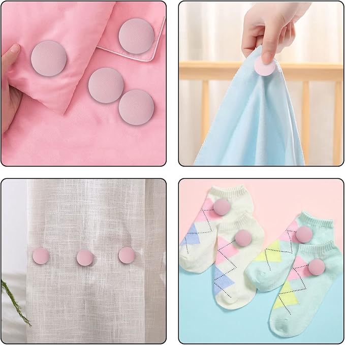 Potanro Pink Duvet Clips Set 12 Pcs Duvet Pins, Duvet Cover Clips Duvet Insert Holder for Quilt, Cushions, Curtains (Pink)