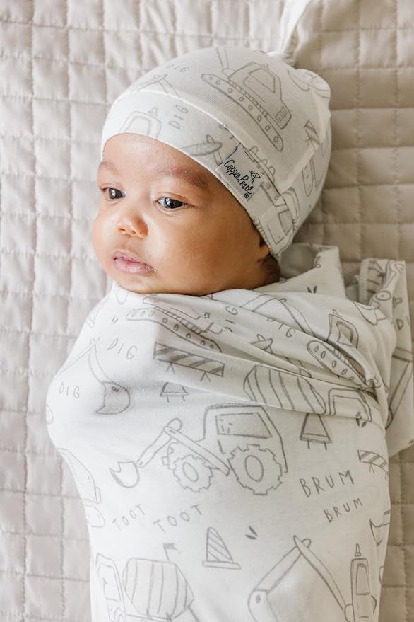 Copper Pearl Large Premium Knit Baby Swaddle Receiving Blanket Gage
