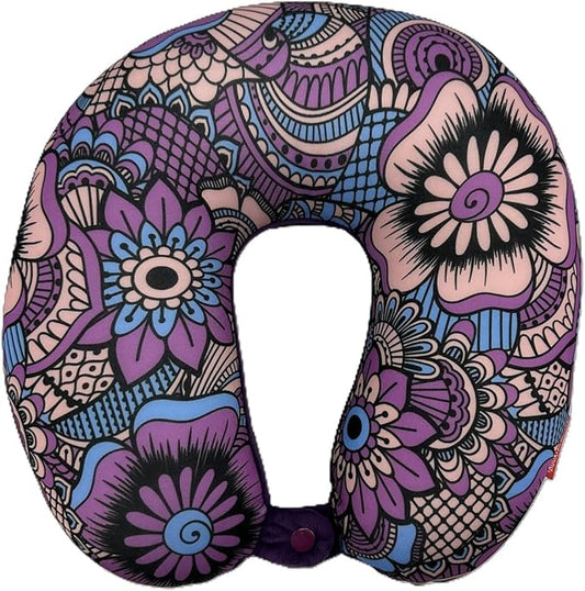 Bookishbunny U Shaped Micro Beads Microbead Neck Head Support Travel Pillow, 12"x12"x4" (Paisley)