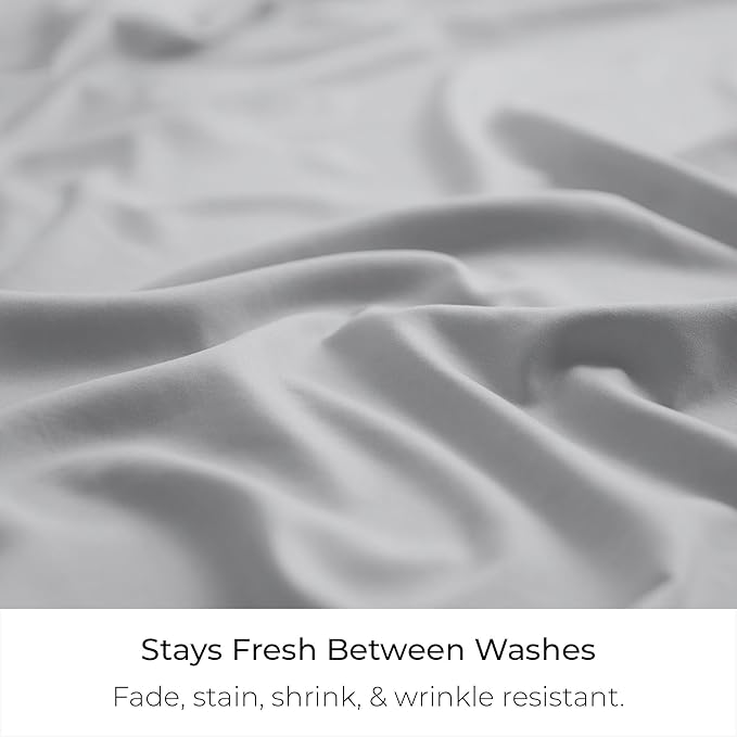 Mellanni Bed Skirt Twin XL Size - Bed Skirting - 15-Inch Tailored Drop Pleated Dust Ruffle - Hotel Luxury Bedding - Wrinkle, Fade, Stain Resistant - 1 Bedskirt (Twin XL, Light Gray)