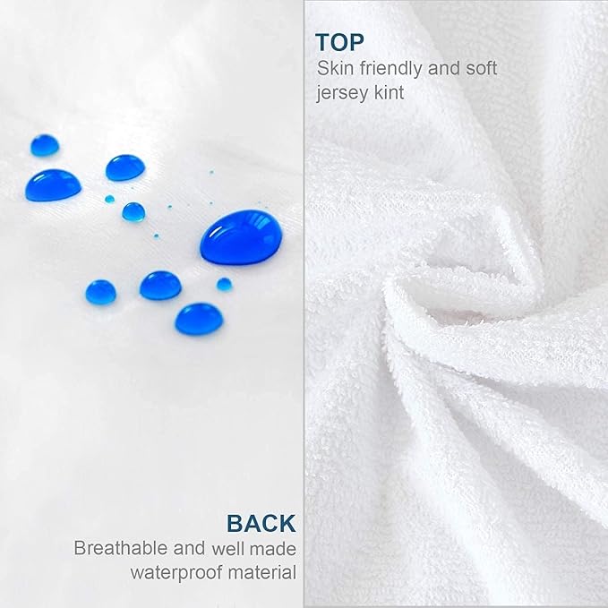 Moonsea Zippered Mattress Protector Encasement with Ultra Soft Terry Surface, 6-Side Waterproof Mattress Protector for Kids, Well Made Zipper, Noiseless, for Twin Mattress 39 * 75(Fits 10-14 in. H)