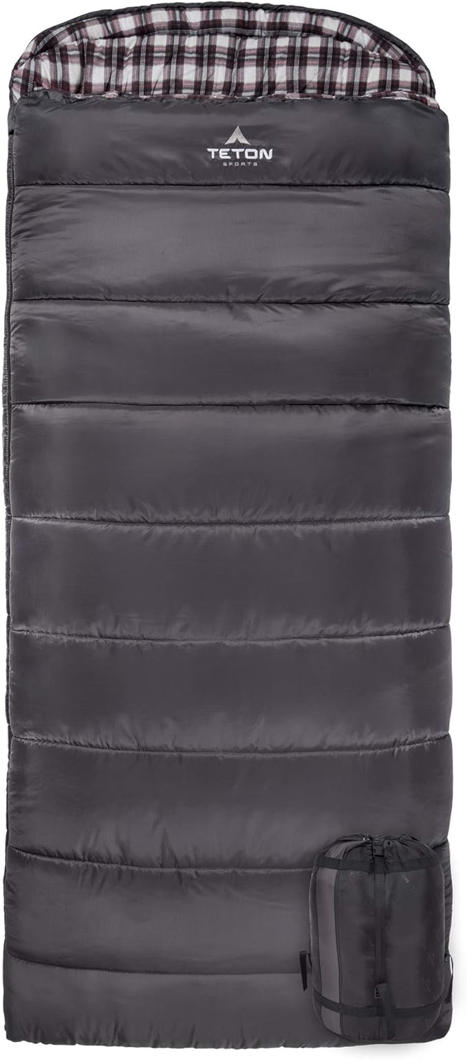 Teton Celsius XXL Sleeping Bag, Cold Weather Sleeping Bags for Adults and Kids, Camping Made Easy and Warm. Compression Sack Included, 35F, 25F, 0F, 20F Degree