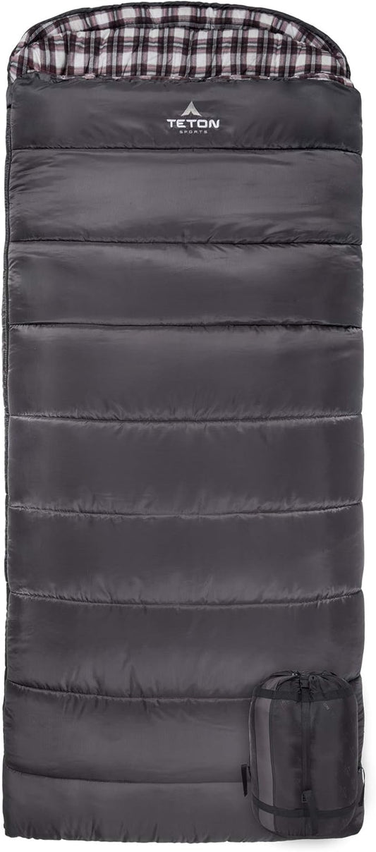 Teton Celsius XXL Sleeping Bag, Cold Weather Sleeping Bags for Adults and Kids, Camping Made Easy and Warm. Compression Sack Included, 35F, 25F, 0F, 20F Degree