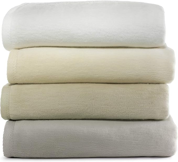 Peacock Alley All Seasons Luxury Cotton Blanket – 100% Long Staple Cozy Cotton Blanket for Sofa, Bed, and Crib - Queen, Flint