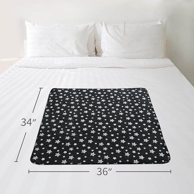 Waterproof Bed Pads Washable, Absorbent Chuck Pads Non Slip for Incontinence, Waterproof Mattress Protector for Seniors, Bedwetting Kids, Hospitals, Pets, 34"x36" 2 Pack