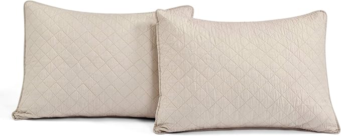 Lush Decor Ava Quilt Diamond Pattern Solid 3 Piece Oversized Bedding Blanket Bedspread Set - Full/Queen - Neutral