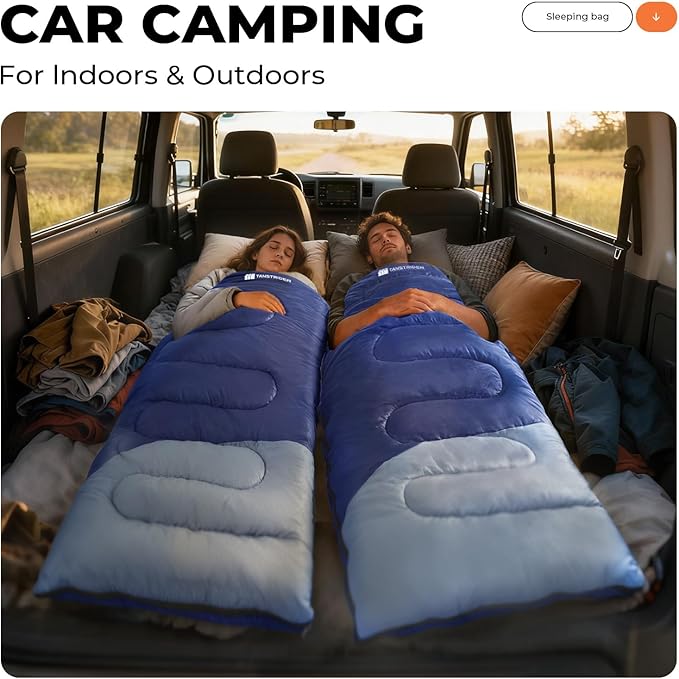 Sleeping Bags for Adults Warm Weather,Backpacking Compact Lightweight Camping Sleeping Bag with Compression Sack for Kids,Camping Essentials Gear for Hiking,Travel,Climb,Outdoor, Indoor