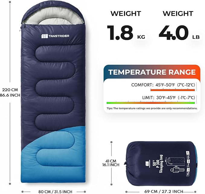 Sleeping Bags for Adults Warm Weather,Backpacking Compact Lightweight Camping Sleeping Bag with Compression Sack for Kids,Camping Essentials Gear for Hiking,Travel,Climb,Outdoor, Indoor