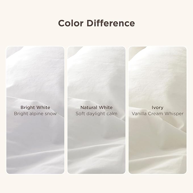 Bedsure 100% Washed Cotton Duvet Cover Cal King - Bright White Minimalist Cotton Duvet Cover Linen Like for All Seasons - GentleSoft™ Plain Simple Bedding (Bright White, Cal King, 104"x98")