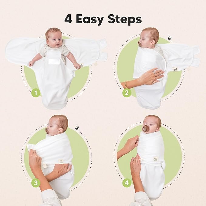 Baby Swaddle Sleep Sacks with Zipper - 3-Pack Swaddles for Newborns 0-3 Months, Infant, Baby Girls, Boys, Soft & Durable Newborn Sleep Sack, Easy Diaper Change Swaddling Blanket (Beach Day, OS)