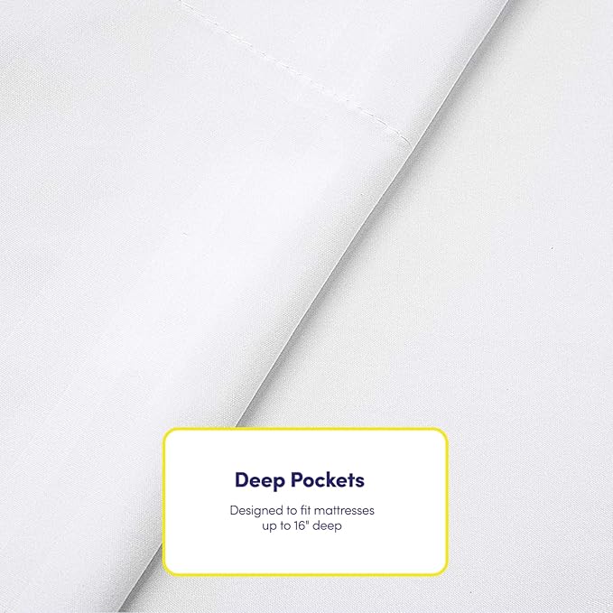 Twin Size Bed Sheets - 4 Piece 1500 Supreme Collection Fine Brushed Microfiber Deep Pocket Twin Sheet Set Bedding - 1 EXTRA PILLOW CASES, GREAT VALUE, Twin, Dobby White