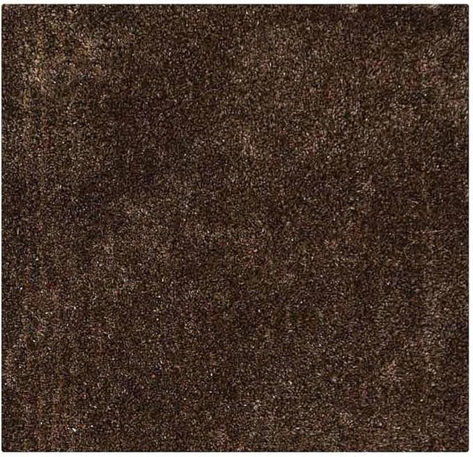 Hand Tufted SHAG Polyester ECO-Friendly Area Rugs - 8'x8', Square, Beige Gray, Solid Plain Design, High Pile Thick Handmade Anti Skid Area Rugs for Living Room, Bed Room K00111