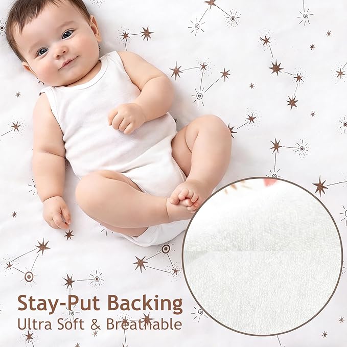 Baby Waterproof Bed Pad Washable Reusable 31"x40" Large Toddler Mattress Protector Incontinence Pads Sheet Cover Underpads for Kids Constellation