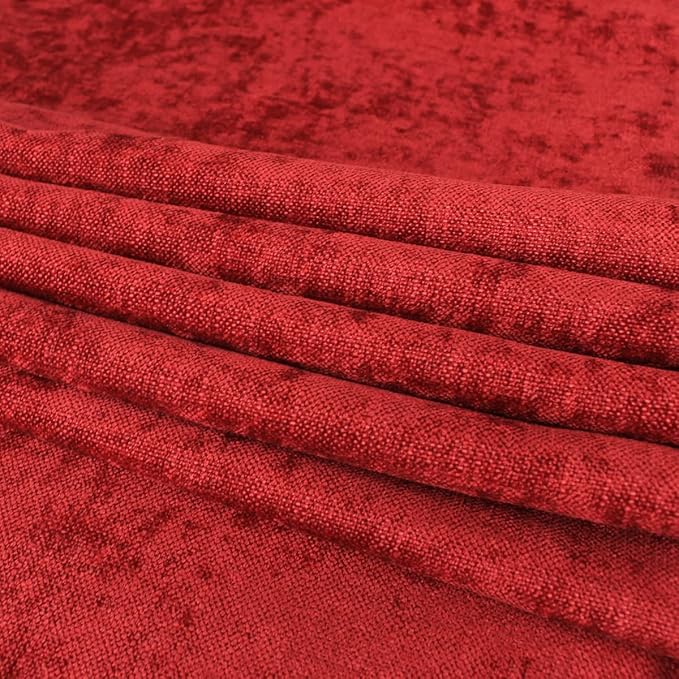 AMBERIS Bed Runner Red, Chenille Soft No Fading Modern Bed Scarf (Pillowcases Sold Separately)