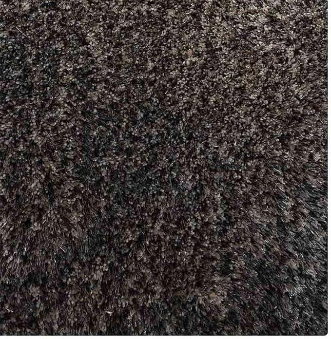 Hand Tufted SHAG Polyester ECO-Friendly Area Rugs - 2'6''x10', Runner, Gray White, Solid Plain Design, High Pile Thick Handmade Anti Skid Rugs for Living Room, Bed Room K00111