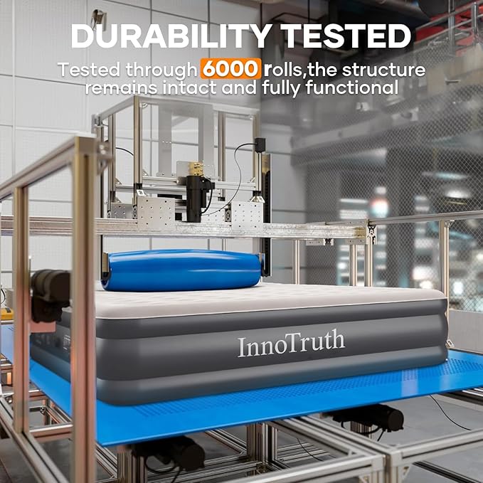 InnoTruth Twin Air Mattress with Built in Pump, Famiy Choice Award Winner, Inflatable Blow up Mattress, 18" Raised Colchones Inflables Air Bed, Ideal for Home and Outdoor, 300lb Weight Capacity