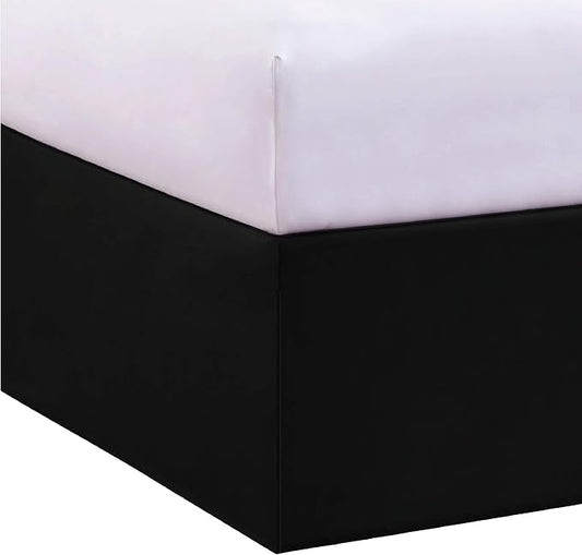 Bed Maker’s Never Lift Your Mattress Bed Skirt, Designed for Box Spring Beds, Split Corners, 14 Inch Drop Length, Full, Black