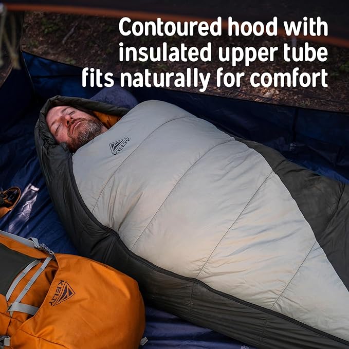 Kelty Cosmic Synthetic Fill 20 Degree Backpacking Sleeping Bag – Compression Straps, Stuff Sack Included
