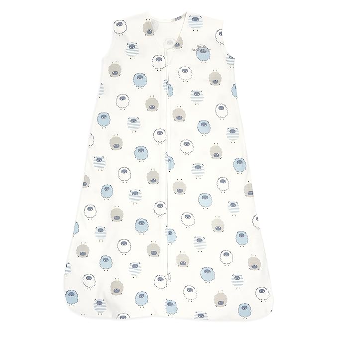 HALO SleepSack, 100% Cotton Wearable Blanket, Swaddle Transition Sleeping Bag, TOG 0.5, Sleepy Sheep, Small, 0-6 Months