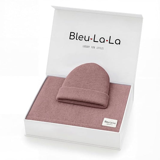 Baby Gift Set - Organic Cotton Newborn Blanket Essentials, Thoughtful Baby Shower & New Baby Gift for Boys & Girls (Luxe - Sugar Plum)