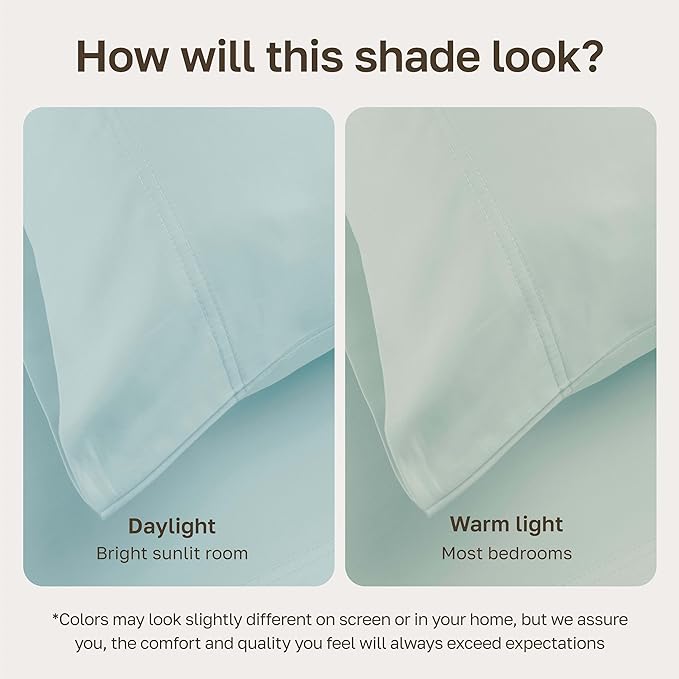 California Design Den - Luxury Full Size Sheet Set - 100% Cotton, 600 Thread Count Deep Pocket Full Size Bed Sheets, Hotel-Quality Cooling Sheets with Sateen Weave - Seafoam