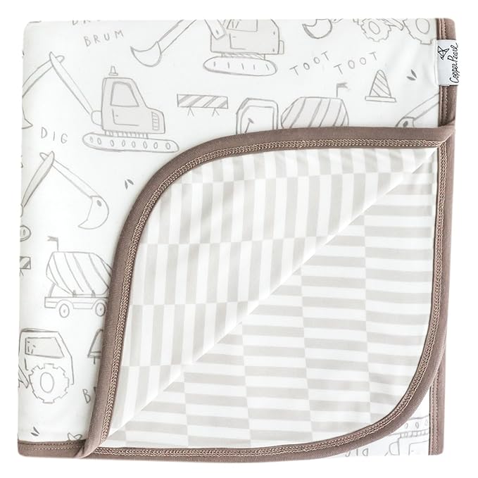 Large Premium Knit Baby 3 Layer Stretchy Quilt Blanket "Gage" by Copper Pearl