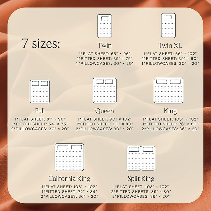 LuxClub 4 PC Queen Sheet Set, Queen Size, Deep Pockets 18" Wrinkle Free Cooling Sheets Machine Washable Hotel Bedding Silky Soft - Autumn Orange Queen