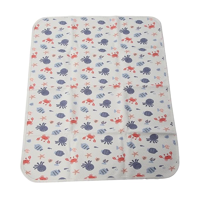 Respicefinem Baby Waterproofs Bed Pad Washable Mattress Pad Mat Baby Wateproofs Bed Mat Protector for Kids Toddler Reusable Underpads Bed Wetting Incontinence Cover (Submarine Model)