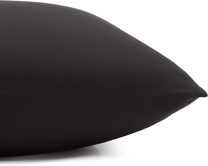 Amazon Basics Lightweight Breathable Super Soft Easy Care Wrinkle Resistant Brushed Microfiber 3 Piece Bed Sheet Set with 14-Inch Deep Pockets, Twin, Black, Solid (Pack of 4)