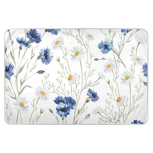 Waterproof Bed Pad Reusable Changing Pad Toddler Mattress Protector Large Pee Pad Baby Diaper Pad Soft Washable Liner White Daisy