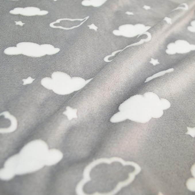 American Baby Company Heavenly Soft Chenille Sherpa Security Blanket (14" x 14"), Gray, Warm and Cozy for Boys and Girls