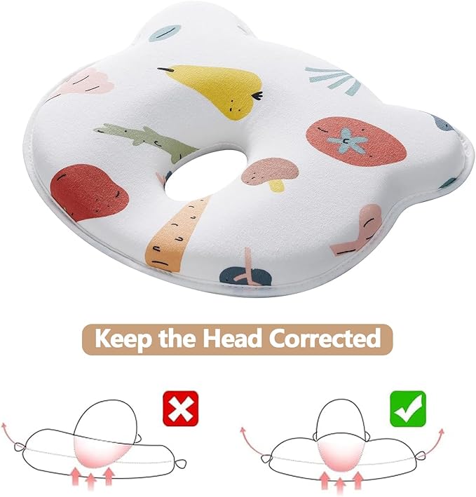 New Memory Foam Soft and Cozy Pillow Head Neck Support Pillow for Car Seat Breathable Bedding Set Carrot