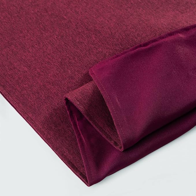 AMBERIS Bed Runner Red, Imitation Linen Decorative Bed Scarf for Home Hotel (Pillowcases Sold Separately)
