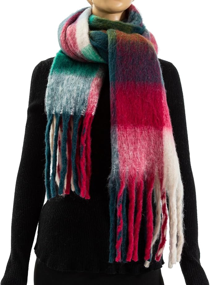 Winter Women Chunky Scarf Warm Blanket Big Thick Large Oversized Wrap Colorful Long Solid Scarves