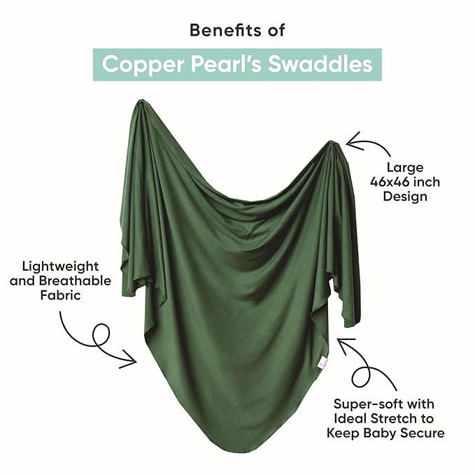 Copper Pearl Baby Swaddle Blanket - Premium Knit Baby Blanket, Large Soft Stretchy Receiving Blankets for Baby Boy and Girl, Swaddles for Newborn, Infant, and Toddler (Periwinkle)