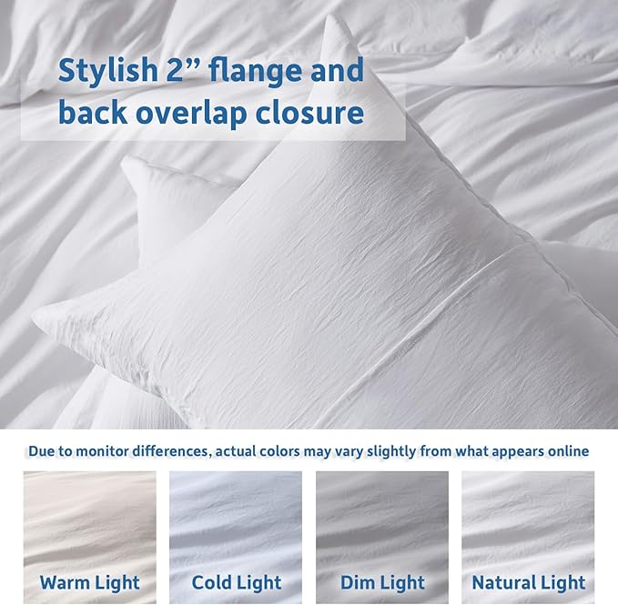 Nestl Twin Duvet Cover Set - Soft Prewashed White Duvet Cover Twin/Twin XL, 2 Piece, with Zipper Closure, 1 Duvet Cover 68x90 inches and 1 Pillow Sham - No Comforter