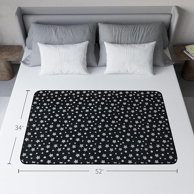 Waterproof Bed Pads Washable, Absorbent Chuck Pads Non Slip for Incontinence, Washable Pee Pads for Dogs, Waterproof Mattress Protector for Seniors, Bedwetting Kids, Hospitals, Pets, 34"x52" 2 Pack