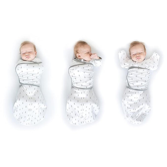 SwaddleDesigns 6-Way Omni Swaddle Sack, Arms Up Swaddle for Newborn, More Options to Calm Startle Reflex, Improves Sleep, 12-18 lbs, Tiny Arrows Black