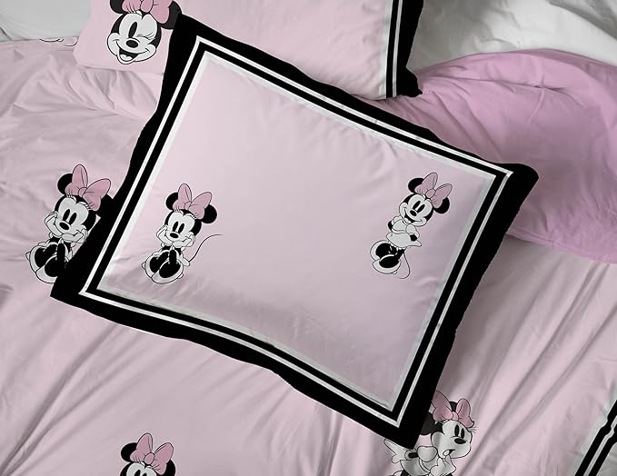 Jay Franco Kids Comforter Set Includes Sheets and Pillow Covers - Soft and Cozy Bed Set for Stylish Room Decor, Official Licensed Bedding, Multi - Minnie Mouse, 5 Piece Twin