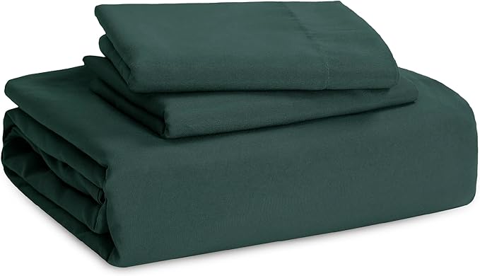 Bedsure Forest Green California King Duvet Cover - Prewashed Cotton-Like Polyester Extra Soft Bedding Set, Includes 1 Cal King Duvet Cover 104''x98'' with Zipper Closure & 2 Pillow Shams, No Comforter