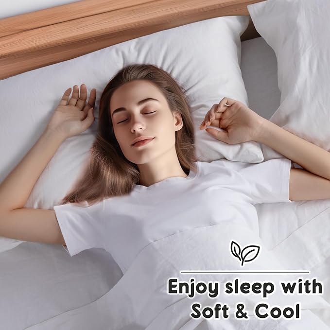 SONORO KATE 100% French Pure Linen Sheets, Breathable and Durable Line Twin XL Size Sheets, Anti-Tear Line Bed Sheets, Machine Washable, 16 Inch Deep Pocket - 3 Piece (White, Twin XL)
