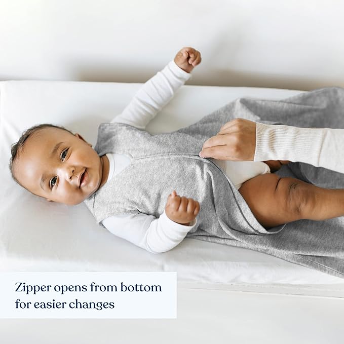 HALO SleepSack, 100% Cotton Wearable Blanket, Swaddle Transition Sleeping Bag, TOG 0.5, Heather Grey, Large, 12-18 Months