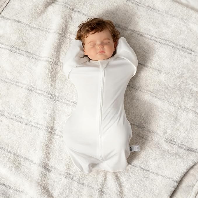 MEXXI Swaddle Baby Sleep Sack With Arms Up, 2 Pack Baby Transitional Swaddle with Double Zipper,0.5 TOG