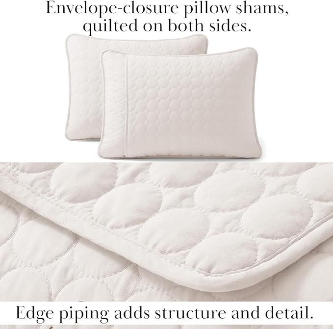Southshore Fine Living, Inc. Dorm Comforter, Twin/XL Quilt Bedding Set, College Dorm Room Bedding Essentials, Stain Resistant, Machine Washable, XL/Twin Quilt Bed Spread with Pillow Sham, Bone Color