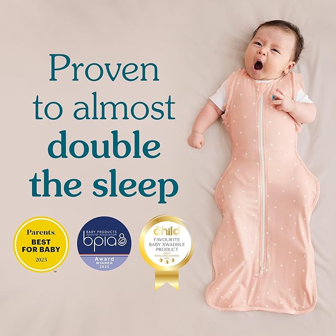 Love to Dream Swaddle UP, Baby Sleep Sack, Self-Soothing Swaddles for Newborns, Get Longer Sleep, Snug Fit Helps Calm Startle Reflex, Newborn Essentials for Baby, 1.0 TOG, 13-19 lbs, Stardust Gray