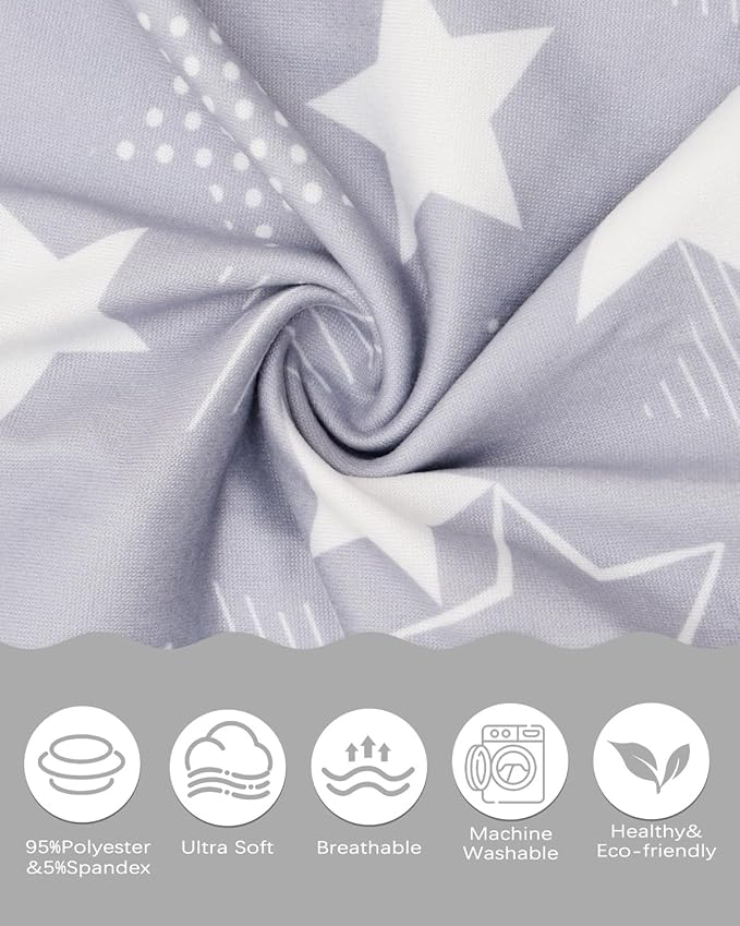 ALVABABY Toddler Pillowcase Stretchy Soft Kids Pillow Cover Fit 13"x 18" or 12"x16" Envelope for Girl Boy Sleepy Travel 2 Pack 2TPE42A