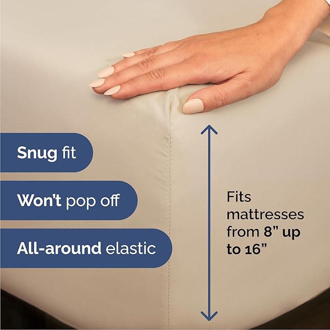 Queen 6 Piece Sheet Set - Comfy Breathable & Cooling - Ultra Soft Hotel Luxury Bedding Set w/ 8-16 Inch Deep Pockets - 1 Flat & 1 Fitted Sheet & 4 Pillowcases - Cozy, Wrinkle Free & Easy Care - Wheat