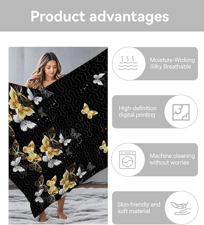 Matching Curtains and Bedding Sets 1Bedspread 2Pillowcases 2Print Curtains 4Solid Curtains King Size Comforter Set with Curtains Black and Gold Comforter Set Wrinkle-Resistant Master Suite