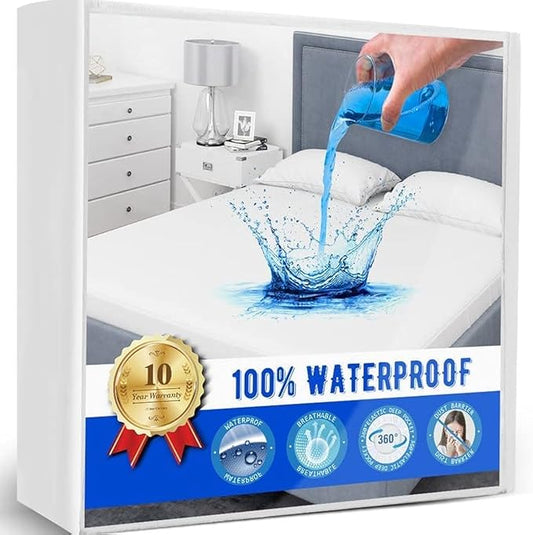 Short Queen Mattress Protector,Mattress Cover Short Queen Size Bed, Waterproof Mattress Protector Noiseless Mattress Cover Soft Breathable Terry for Pets Kids Adults 60" x 72"